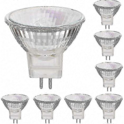 Spots halogènes GU5.3 35 W (12 V), blanc chaud, à intensité variable, lot de 8 (EPA02) (1/5)