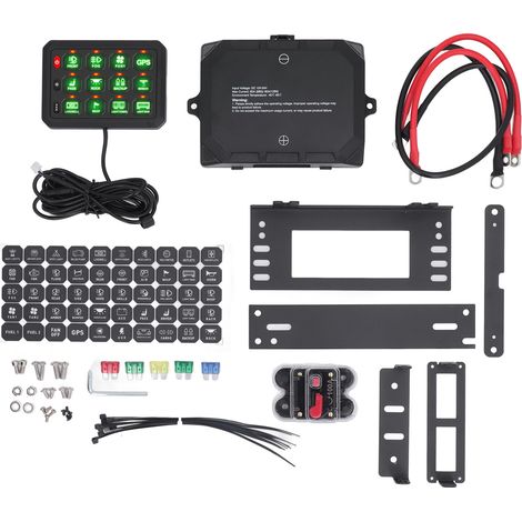 Panneau de commutation RGB 12 gangs, 3 boutons en Silicone, 5 niveaux de luminosité, boîtier de commande de Circuit auxiliaire multifonctionnel, DC12-24V (1/5)