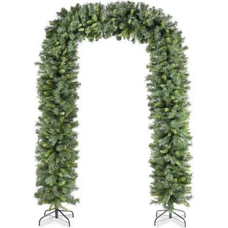 Ghirlanda Natalizia Doppia Gigante Altezza 2,50 Metri Decorazione per Case e Negozi Arco Natalizio (1/2)