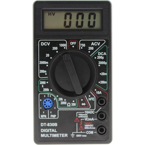 DT832 Professionelles Digitalmultimeter, großes LCD-Display, AC/DC-Spannungsmesser, Amperemeter, Ohmmeter für Fabriken (1/4)