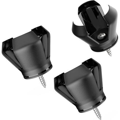 3er-Pack Golfball-Aufheber mit 3 Zinken – Schwarz – Tragbarer Greifer