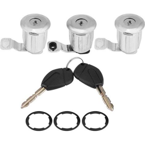 Eosnow,pour peugeot partner Ensemble de Serrure de Porte de Voiture en Métal 252522 9170.G3 9170.CW Ensemble de Barillet de Serrure de Porte de Voiture avec Clés pour Diamètre D'environ 3,4cm (1/5)
