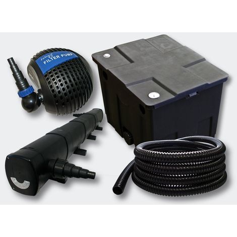 Kit de filtration de bassin 12000l Stérilisateur UVC 72 Watts Pompe