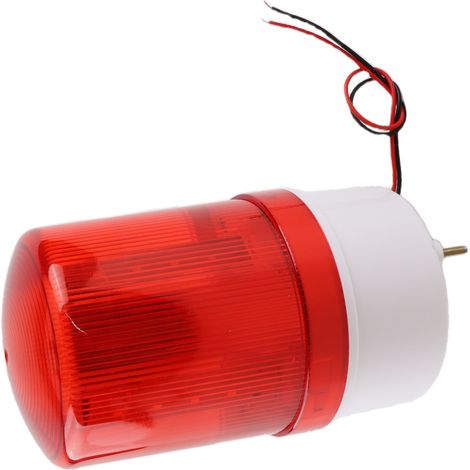 Feu de signalisation rotatif LED industriel 24V rouge, gyrophare silencieux pour alerte d'urgence, avertissement électrique (1/5)