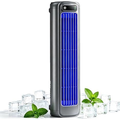 Enfriador de aire portátil，ventilador silencioso con 3 velocidades，se puede colgar con ganchos，circulación de aire，ideal para la cocina (Negro)