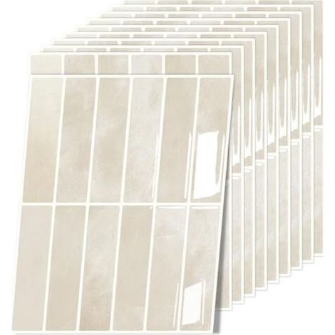 Stickers carrelage 3D, carrelage de cuisine plus épais, auto-adhésifs, lot de 10, carrelage mural auto-adhésif, carrelage de cuisine repositionnable, pour salle de bain, cuisine, décoration murale, et (1/4)
