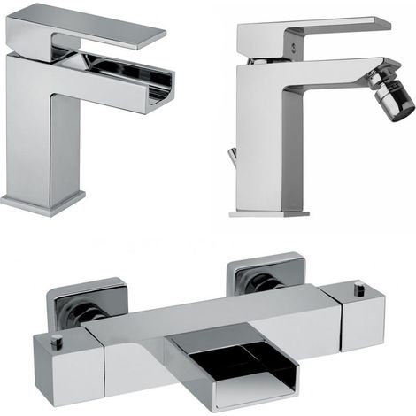 Grifería De Lavabo Y Bañera En Cascada Más Bidé Baño Infinity (1/5)