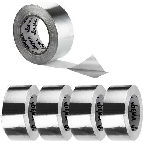 5x Aluminium Rolle Alu Klebeband Aluband 50 mm x 50 m Band Isolierung Dampfsperre (1/3)
