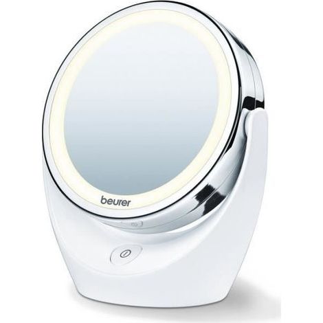 (Weiß und e) BEURER BS 49 - Drehbarer Kosmetikspiegel mit 5-facher Vergrößerung und LED-Beleuchtung (1/4)