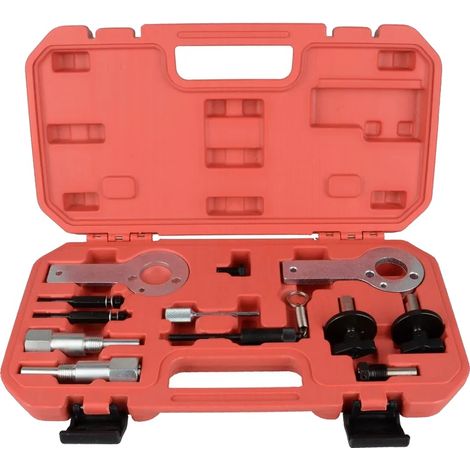 Kit de herramientas para la puesta a punto del motor, 12 piezas, acero pulido de alta calidad, compatible con Fiat y Vauxhall 1.3 1.9 CDTI, estuche de transporte de plástico moldeado por soplado, bloq (1/3)