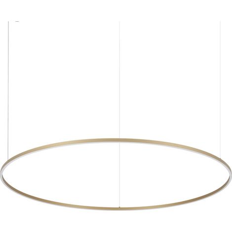Ideal Lux ORACLE SLIM Suspension LED ronde intégrée 150 cm, non dimmable, 3000 K, laiton, 9300 lm (1/2)