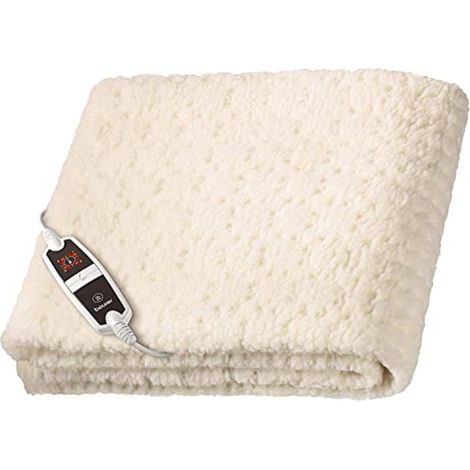 Beurer UB53 Teddy Coprimaterasso Termico Singolo 4 livelli di calore 60 W sistema sicurezza BSS spegnimento automatico 12 h lavabile colore Beige (1/5)