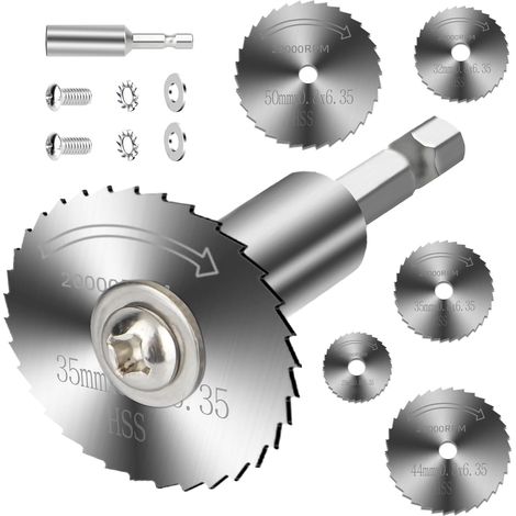 Lot de 8 lames de scie circulaire, kit de disques à tronçonner pour accessoires, lames en acier haute vitesse pour outils rotatifs, lames de scie circulaire pour outils multifonctions pour outils (1/5)