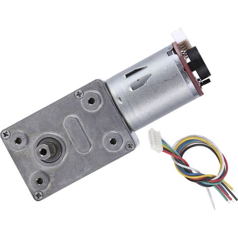 12-V-Gleichstrom-Getriebemotor, Drehmomentuntersetzungsmotor mit Encoder, robust und selbsthemmend (100 U/min) (1/5)