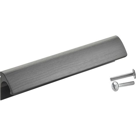 SOTECH Griffleiste Blackline ELEGANCE Aluminium schwarz matt eloxiert (Möbelgriff deckt alte Bohrlöcher ab) Bohrlochabstand (BA) 128 mm L: 148 mm, 1 Stück (1/5)