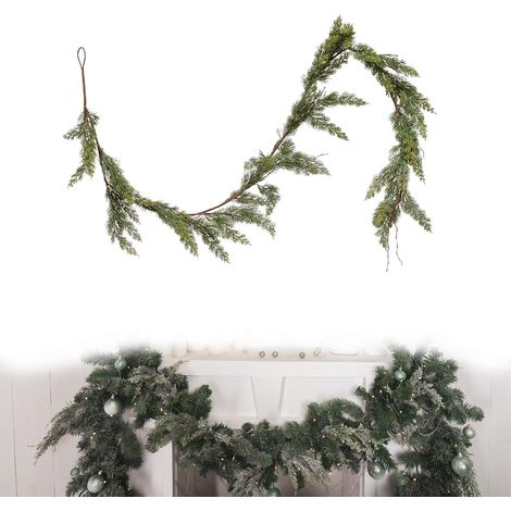 Guirlande de sapin artificiel comme vrai, guirlande de Noël 3 m, guirlande de Noël verte, guirlande artificielle en plastique, guirlande de sapin vert sapin pour décoration de Noël (1/5)