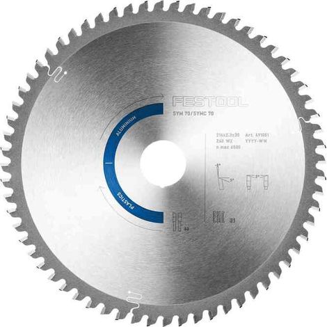 Festool 491051 216mm Saw Blade for SYM 70/SYMC 70 216x2.3x30 W60