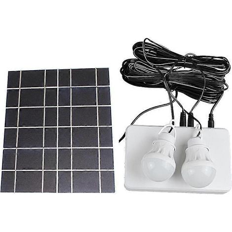 Ensemble de 2 lampes solaires avec chargeur solaire pour le camping, économie d'énergie, lampe solaire rechargeable pour l'intérieur et l'extérieur. (1/5)