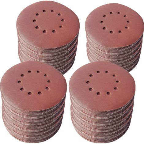 50 disques abrasifs auto-agrippants Ø225 mm, grain P100, pour ponceuse à plaques de plâtre BOHRFUX (1/5)