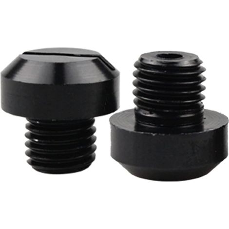 2x Vis de bouchon de trou de rétroviseur de moto(M10x1,25, noir),vis de bouchons d'obturation en aluminium, vis de capuchons de rétroviseurs antirouille (1/5)