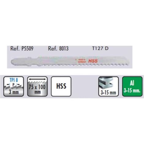 5 HOJAS CALAR ALUM/URALITA 5509 T127D ALUMINIO METAL NO FERROSO PLAST.URALITA