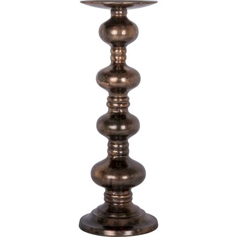 Porte bougie design cuivre ambiance chaleureuse et raffinée - cuivre patiné élégant (1/3)