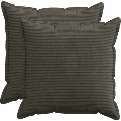 Funda de almohada 2 uds. HOUTEN Gris antracita 60 x 60 cm pana vidaXL