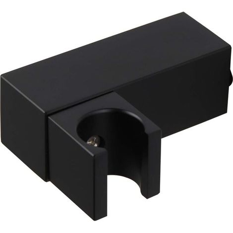 Barra doccia scorrevole Ulisem in ottone da parete per soffione doccia portatile, tubo flessibile o bidet portatile per WC, nero (1/4)