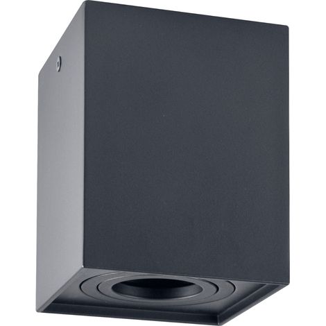 Spot plafond saillie carré noir 1xGU10 HADAR Q1 Polux (1/5)