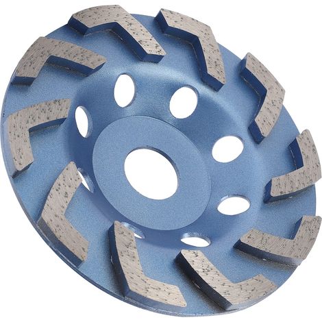 Diamantschleifscheibe mit 10 Zähnen, blau, 125 mm, zum Schleifen von Beton, Stein und Zement (1/5)