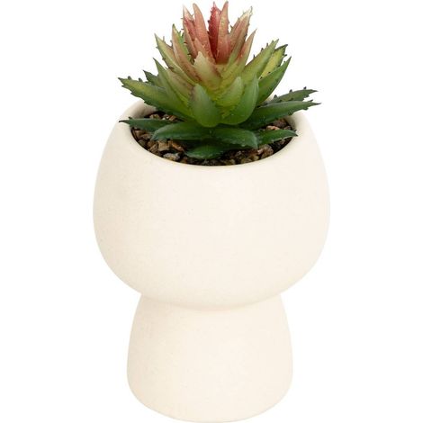Pianta artificiale livy vaso in ceramica h17cm - Atmosphera créateur d'intérieur (1/5)