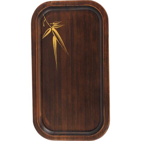 Plateau de service rectangulaire en bambou pour thé et collations - Accessoires de cuisine (1/5)