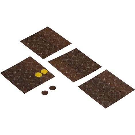Hettich Möbelpflaster walnussfarben Ø 14 mm, 100 Stück Möbelbeschlag