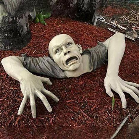 Estatua de jardín de zombi de Halloween, decoración de Halloween para cementerio, patio, césped, jardín, regalo para fiestas