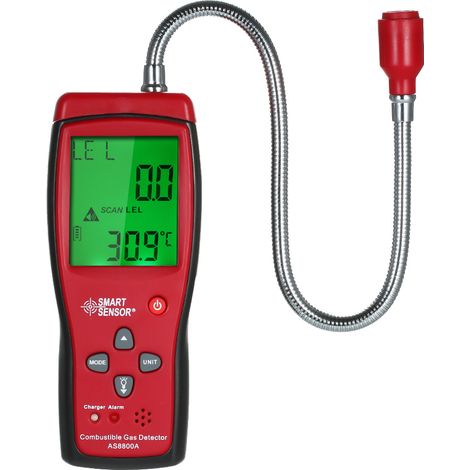 Detector de gas combustible SMART SENSOR - Instrumento digital de detección de gas combustible - Probador portátil de fugas de gas (1/5)