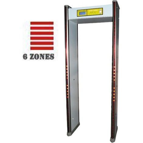 Portique detection metal 6 zones école aeroport detecteur metaux alarme electronique