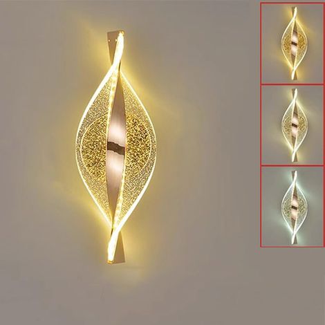 Lampe Murale Spirale - de Chevet LED Tons Réglables Décorative- Éclairage d'Intérieur Moderne Pièce 30cm 3 3000K/4500K/6000K 1 (1/4)