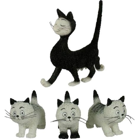 Statuettes Les chats par Dubout - La Promenade