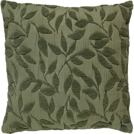 Coussin Déco Jacquard "Lethon" 50x50cm Vert Clair (1/4)
