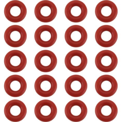 Lot de 100 Joints Toriques en Silicone Rouge pour Lave-linge Et Réfrigérateur 7 X 3 X 2 Mm (1/5)