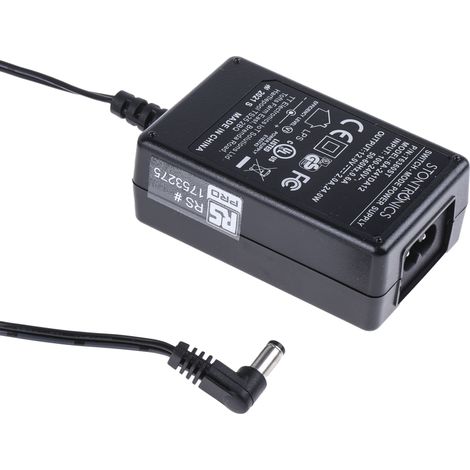 Alimentation de bureau 24W sortie 12V c.c. 0  2A R/A 2,1 C+ve 100  240 V ( Prix pour 1 )