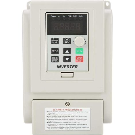 Variateur de fréquence 220VAC 1.5kW, Entrée monophasée, Variateur de Vitesse réglable, VFD pour Moteur AC avec PWM, Grand dissipateur Thermique (1/5)