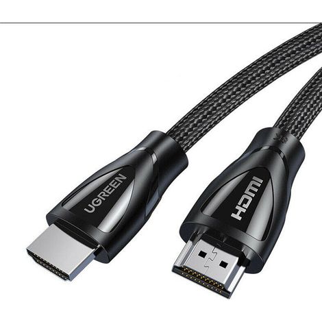 Cable trenzado con conectores HDMI 2.1 8K / 4K, 3 m, color negro.