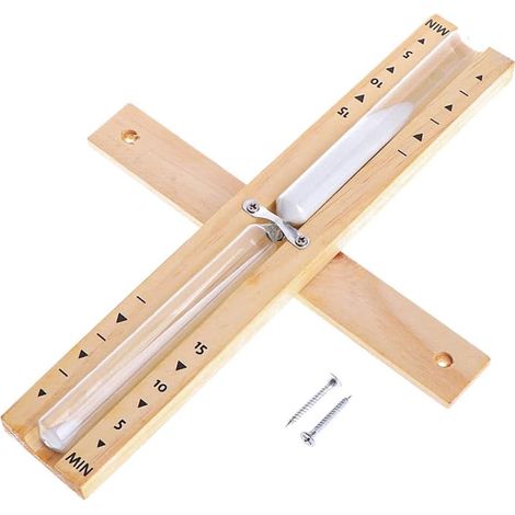 Sablier de mer pour Sauna, sablier en Bois de 15 Minutes, Accessoires de Sauna, minuterie de Sable, minuterie de Sauna avec sablier Rotatif, Montage Mural résistant à la Chaleur (1/5)