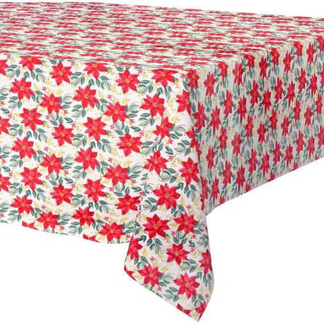 Weihnachtstischdecke, fleckenabweisend, Heiligabend, 220 x 150 cm