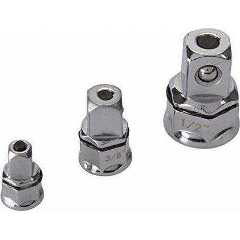 Silverline Adattatore per chiavi a cricchetto 3 pz Set di leve cricco meccanica (1/3)