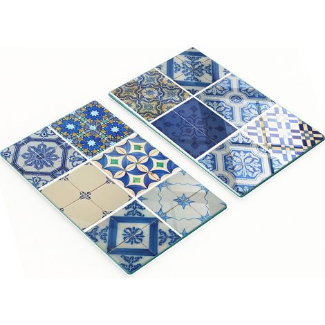 Paneles decorativos multifuncionales para cocina, azulejos endurecidos, 2x30x52 cm