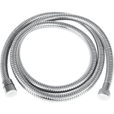 Flexible de douche universel extensible Mod.9901 en acier inoxydable Longueur : 1,7-2,2 m Tuyau long pour douches encastrées ou baignoires Léger et résistant (1/4)
