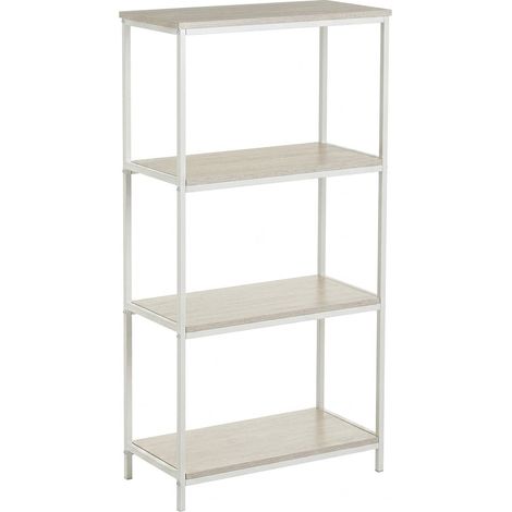 Scaffale Metallo 4 Ripiani Salvaspazio Organizzatore Casa 60x30x116 cm Bianco
