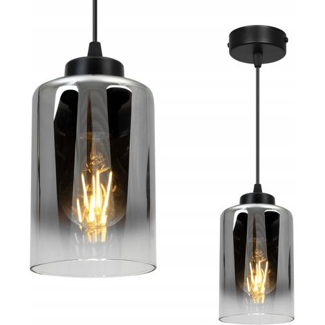 LÁMPARA DE TECHO COLGANTE LÁMPARA DE CRISTAL ELEGANTE LOFT GRAFITO (1/5)
